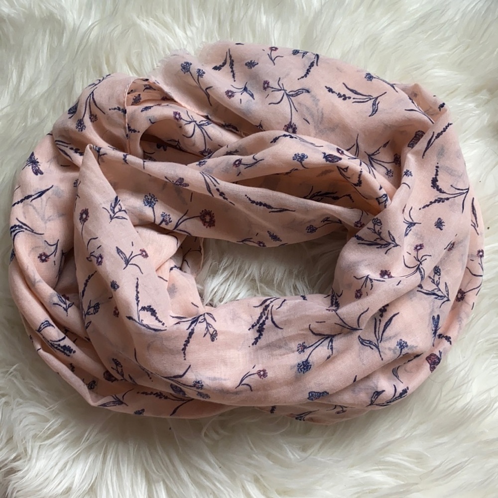 Pink flower scarf